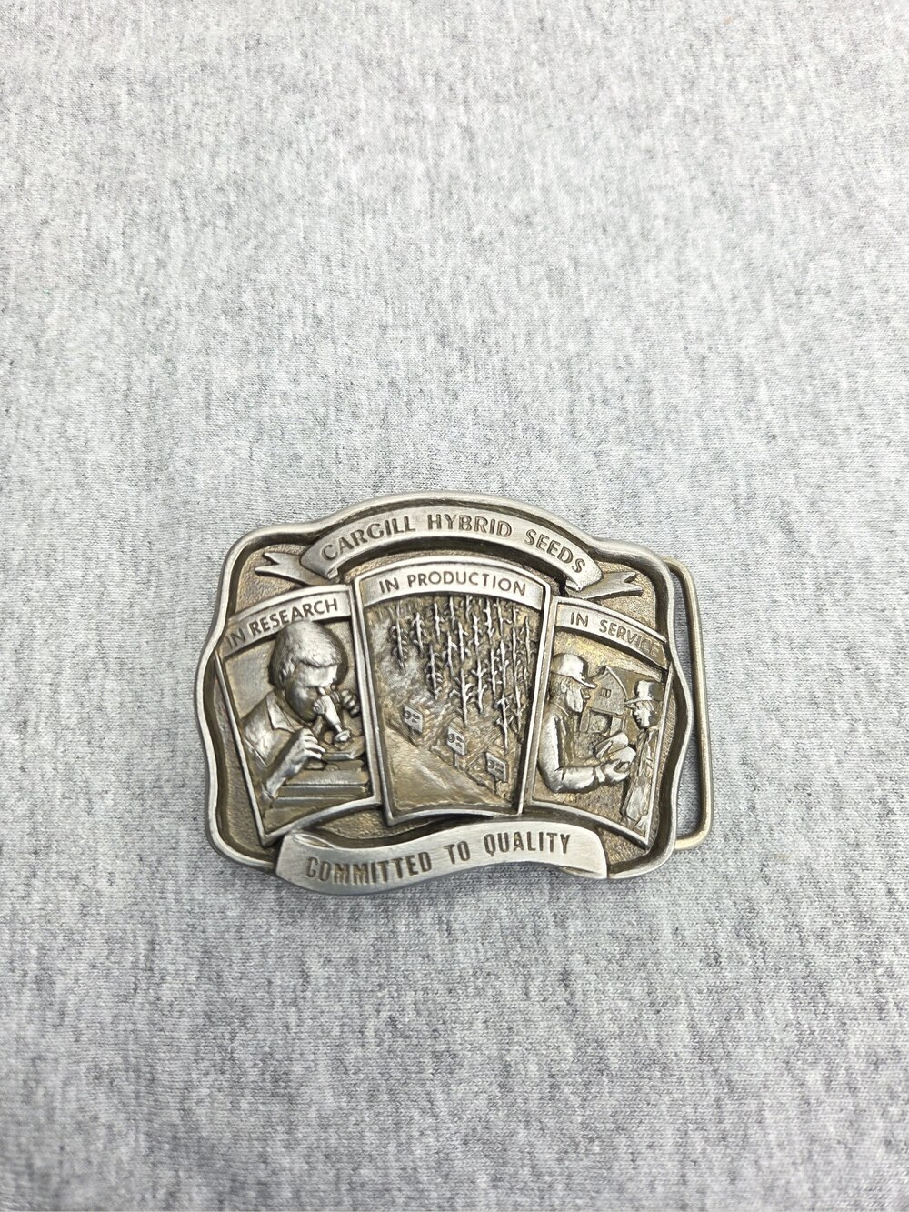 1991 Cargill Hybrid Seeds In Research Production Service Pewter Buckle /1000